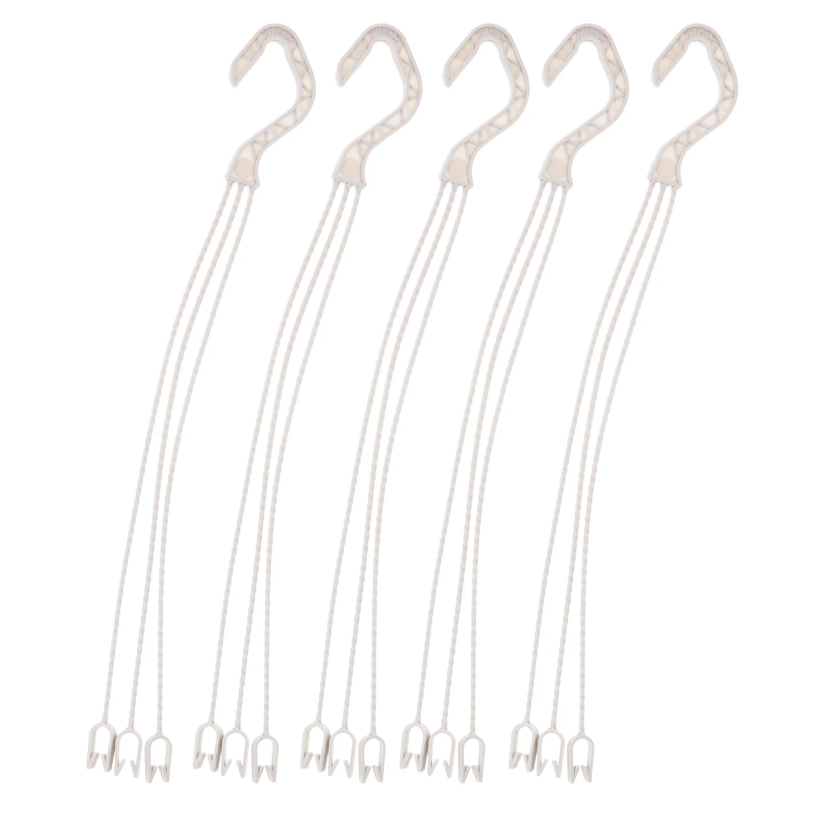 Plant Stand 5pcs White Hooks for Baskets Flowerpot Hangers Durable Plant Shelves Garden Accessories Plastic Planter Hooks Outdoor Furniture