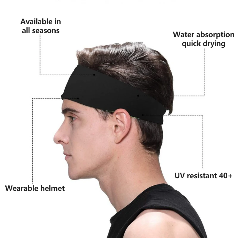 Sports Headband Moisture-wicking Dry Comfortable Stretchy Safe for Men Women Fitness Yoga Workout Running