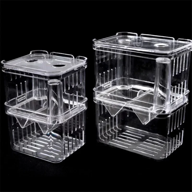 Fish Breeding Box Aquarium Acrylic Double-Deck Clear Isolation Divider Shrimp Injured