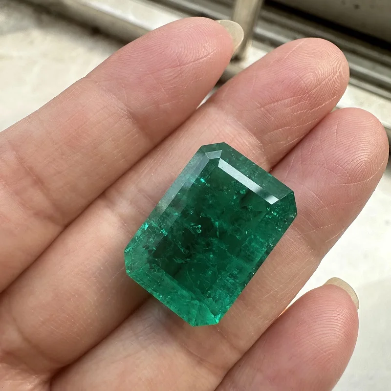Pirmiana Top Quality 22.68ct Lab Grown Emerald Hydrothemal Method Labemeralds Nice Inclushions Like Natural Gems