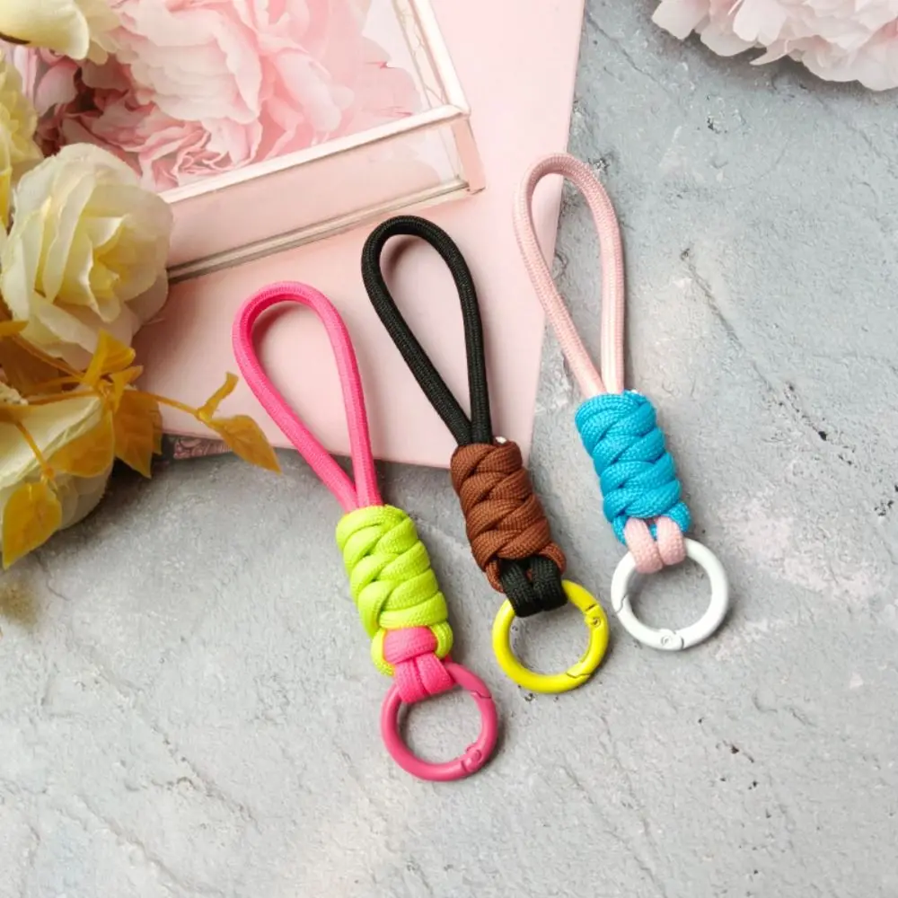 

Anti Lost Braided Rope Keychain Multicolor Creative Colorful Knot Pendant Strap Soft Braided Lanyard Keyring Earphone Case