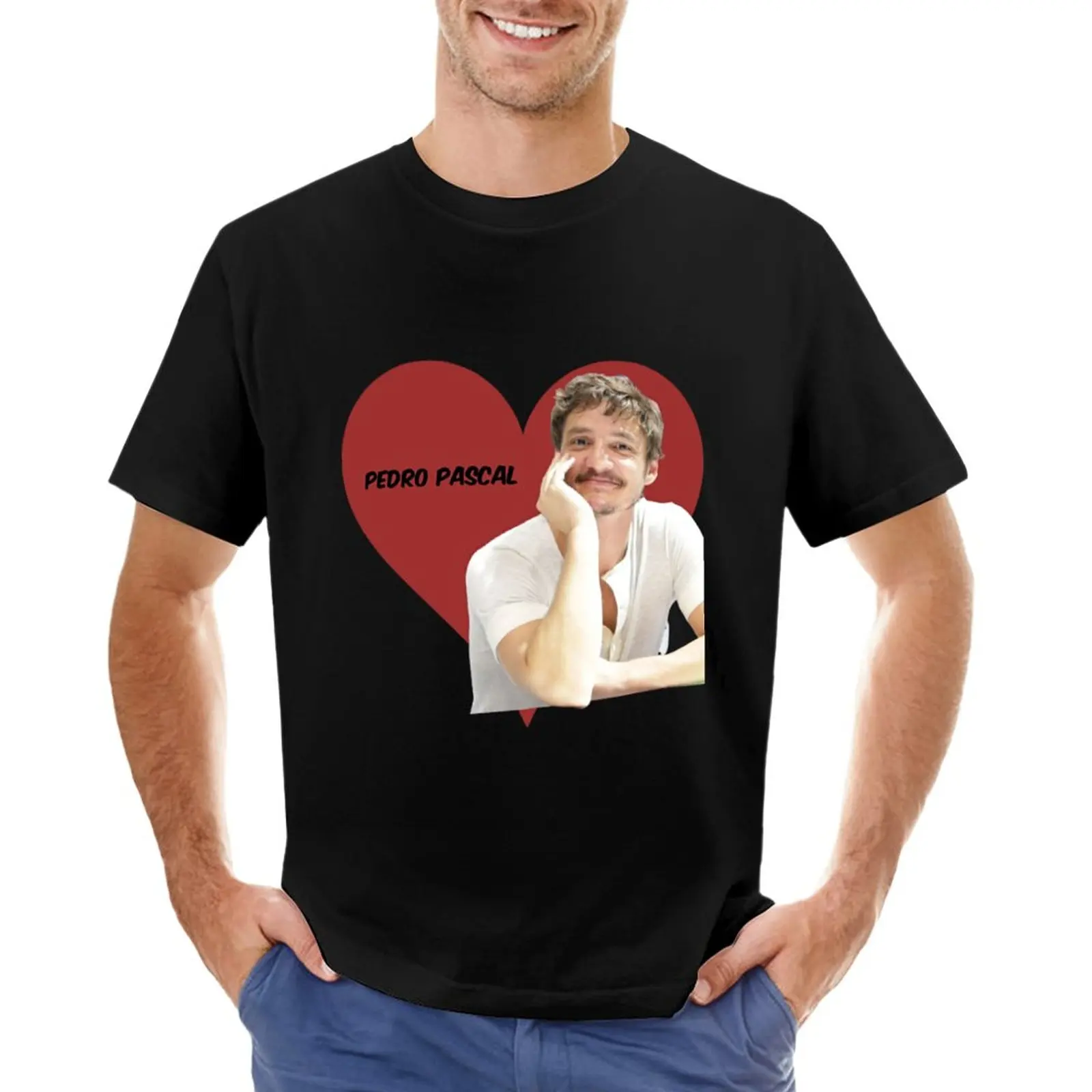 

Pedro Pascal Heart T-Shirt graphic t shirts Aesthetic clothing graphic t shirt oversized t shirt men