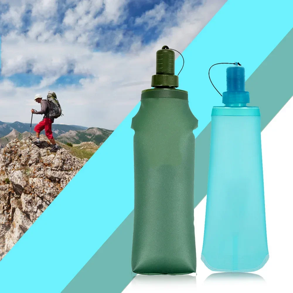 TPU off-road outdoor sports moldable soft water bottle collapsible water bag drinking bottle outdoor water bucket
