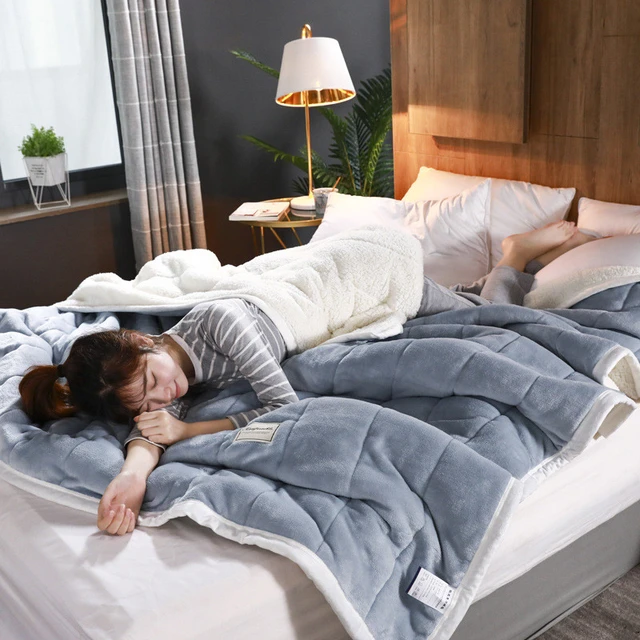 Fleece Blankets And Throws Adult Thick Warm Winter Blankets