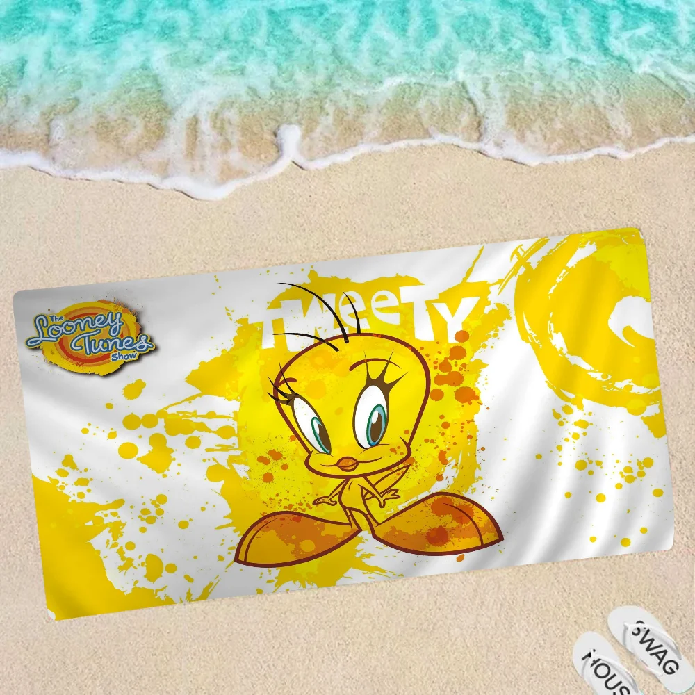 Looney Tunes T-Tweety Bird Beach Towel For Kids Personalized Bath Towel Pool Towel Vacation Gift Picnic Towel Party Gift 6