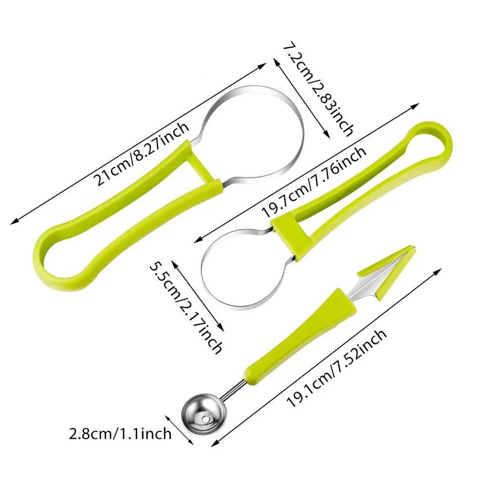 4 In 1 Melon Cutter Scoop Fruit Carving Knife Fruit Cutter Vegetable chopper Dig Pulp Separator Kitchen Gadgets Accessory