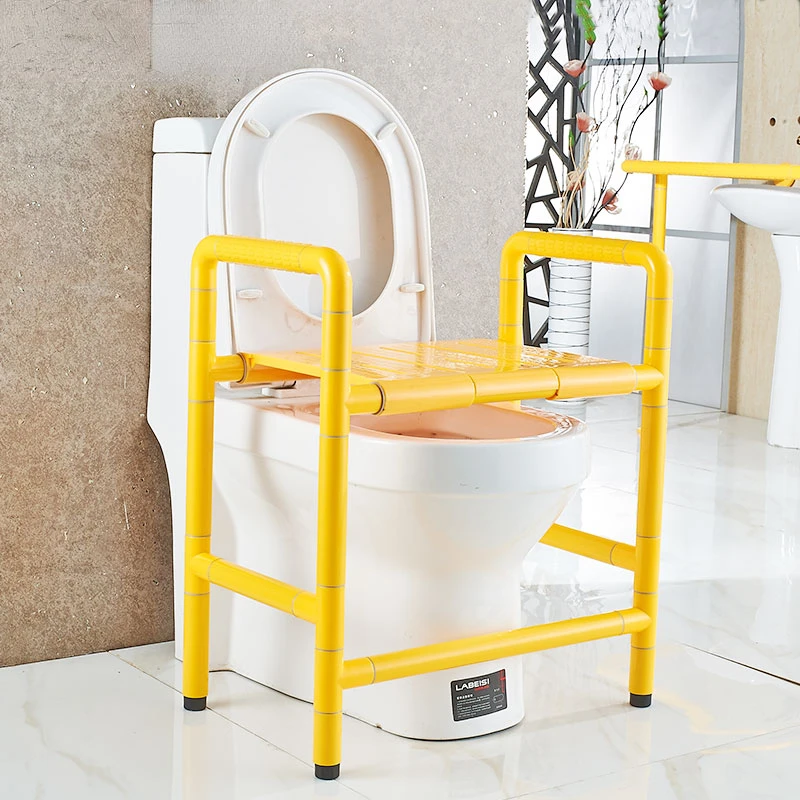 

Bath Stool Toilet Potty Seat Stainless Steel Nylon Dual-Purpose Chair Elderly Bath Chair Disabled Toilet Armrests Rod