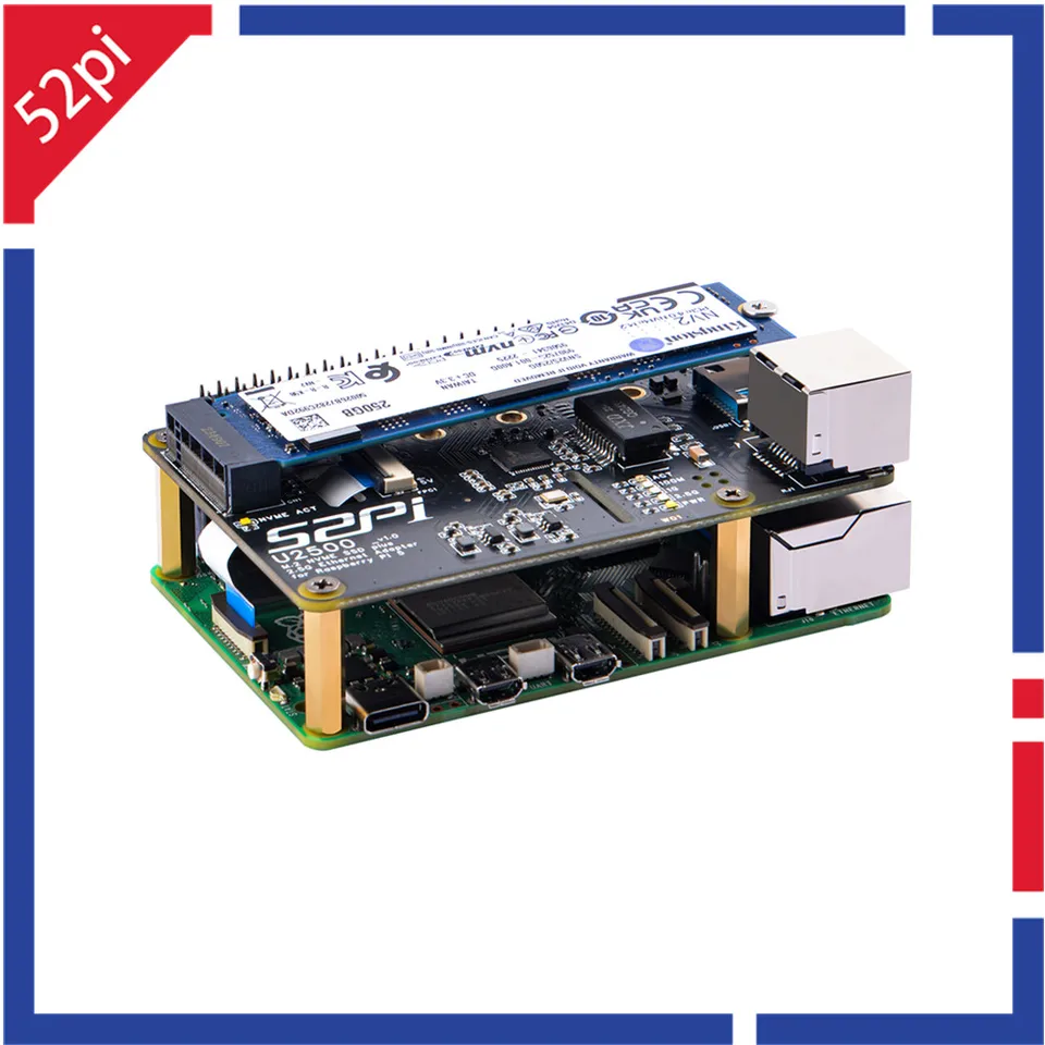 52Pi Raspberry Pi 5 W01 U2500 USB 2.5G Ethernet + NVME for Raspberry Pi 5
