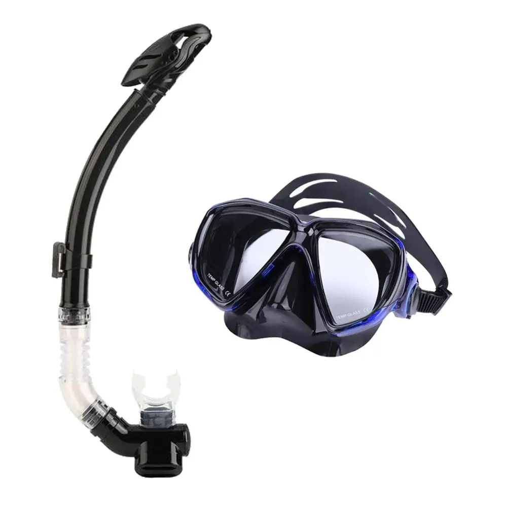 Snorkeling Diving Mask Snorkel Anti-fog Skuba Diving Snorkel Swimming Goggles Wide Underwater Glasses Breath Tube