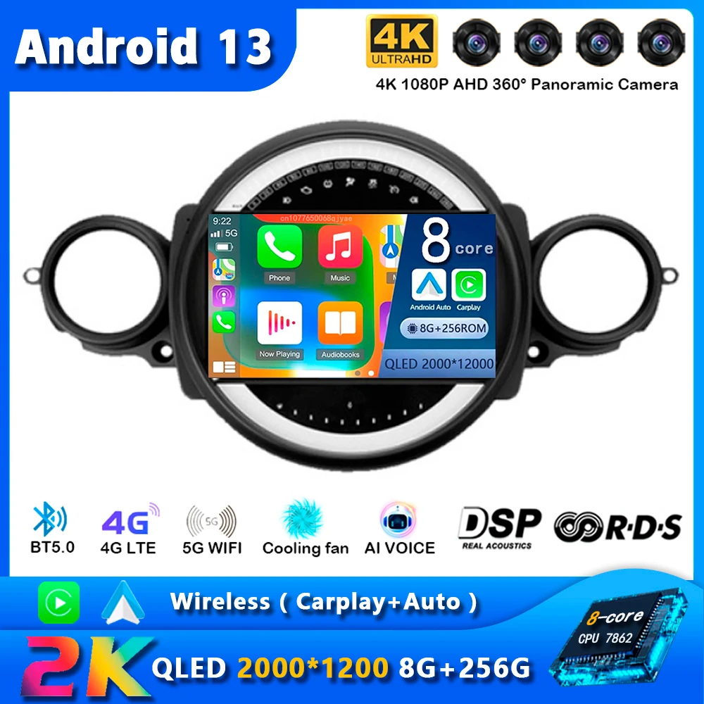 

Android 13 Car Radio For BMW MINI COOPER R56 R60 2007 - 2014 Navigation GPS Multimedia Video Player Stereo Carplay Auto wifi+4G