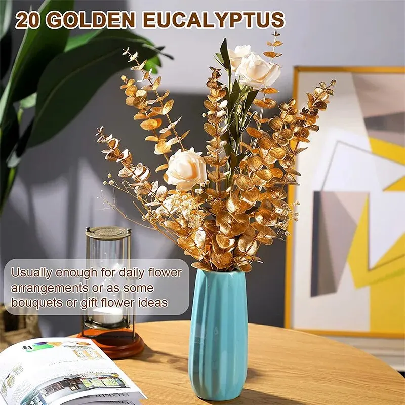 Description Picture 6 of item10pcs Eucalyptus Stems Artificial Eucalyptus Leaves for Home Flowers Bouquet Centerpiece Wedding Decoration Christmas Decor