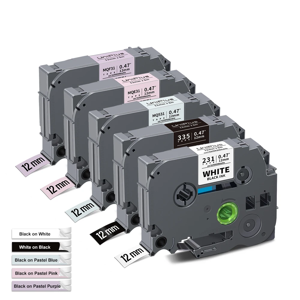 10-Pack 12mm Label Tape