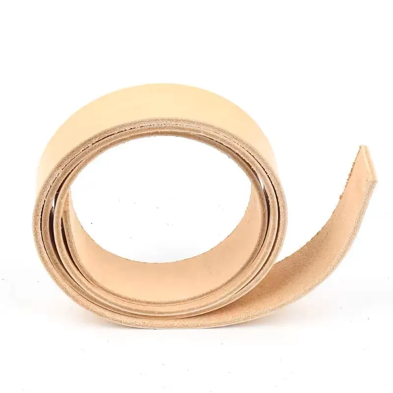 5mm 두께의 최상층 식물성 무두질 소가죽 벨트, 수제 DIY 딱딱한 소가죽 스트립, 물소 원색, 전체
