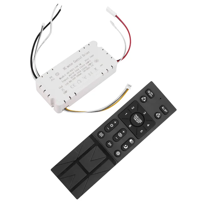 Ceiling Fan Light Remote Control Kit – 6 Speed Fan, Dimmable Light, AC 110-265V, No Battery Needed