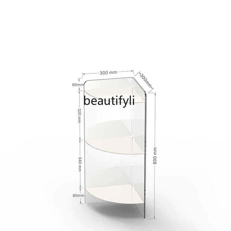 

Bathroom Corner Shelf Kitchen Corner Cabinet Living Room Fan-Shaped Multi-Layer Storage Article Storage Shelf