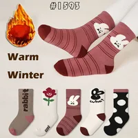 Baby Girls Socks Winter Thermal Thick Cotton Socks Newest Fancy Trendy Cartoon Socks Kids Stockings 6