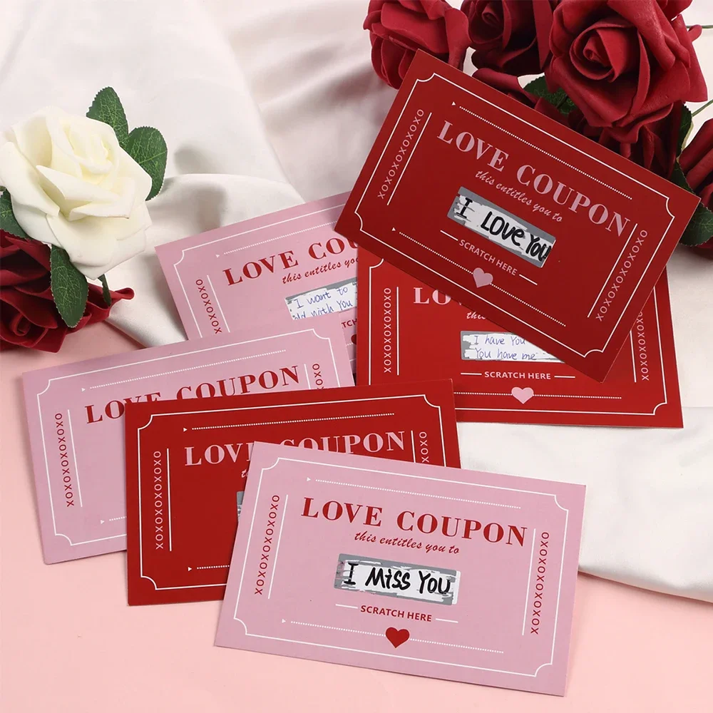 Romantic Scratch-Off Date Night Coupons for Couples - Perfect Keepsake Gift for Valentine's and Anniversaries (10/20/40 Pieces)