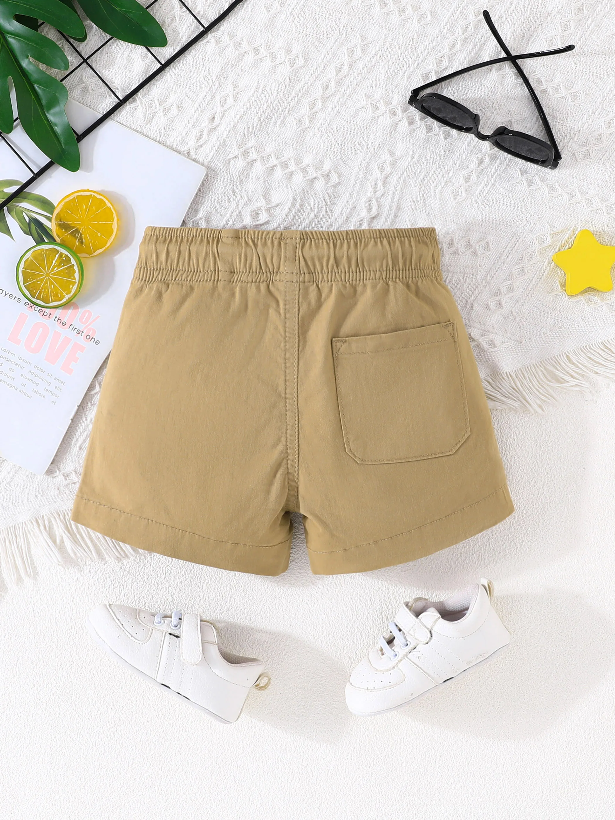 New Children School Uniform Shorts Kids Summer Cotton Chino Shorts Formal Solid Navy Sand 0-12Years Old
