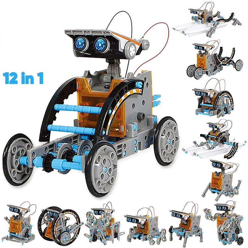 Solar Robot Kits High-Tech Science Toys for Boys and Girls Intellectual 12 In 1 Development Diye Ducational Kids |