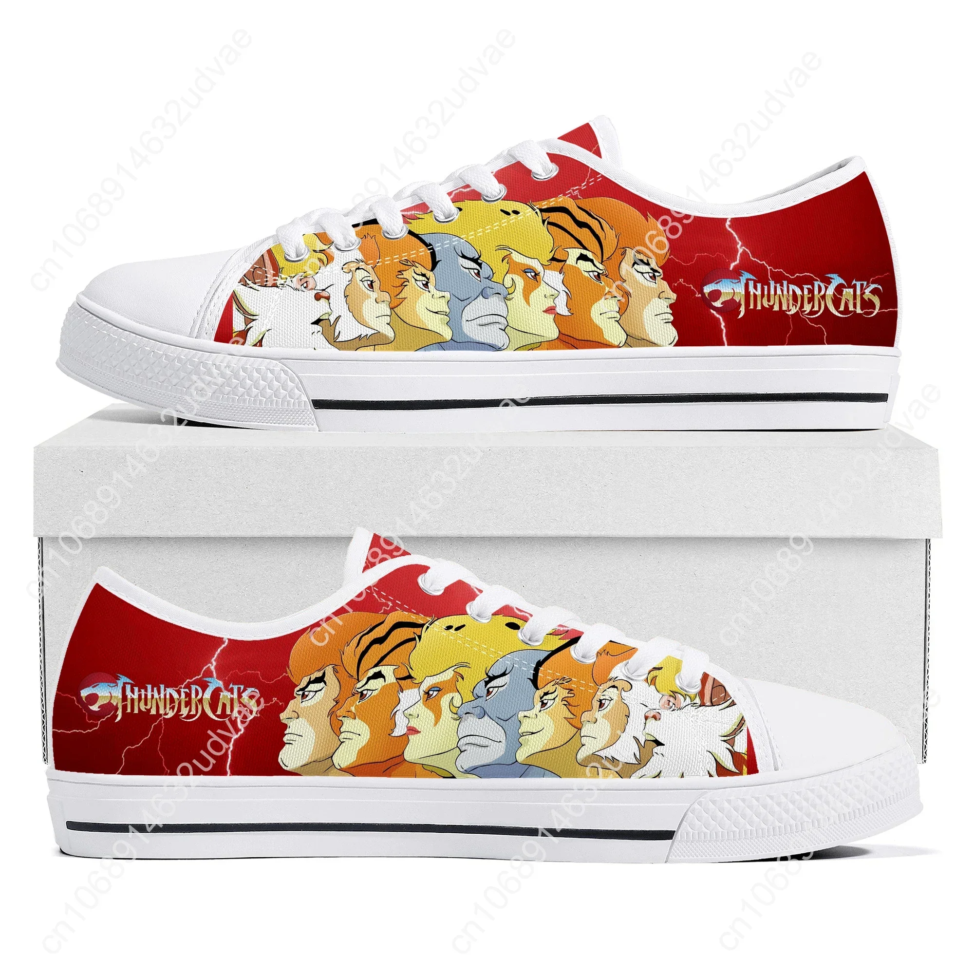 Thundercats Cartoon Low Top Sneakers High Quality Mens Womens Teenager Canvas Sneaker Couple Casual Shoes Custom White Shoe