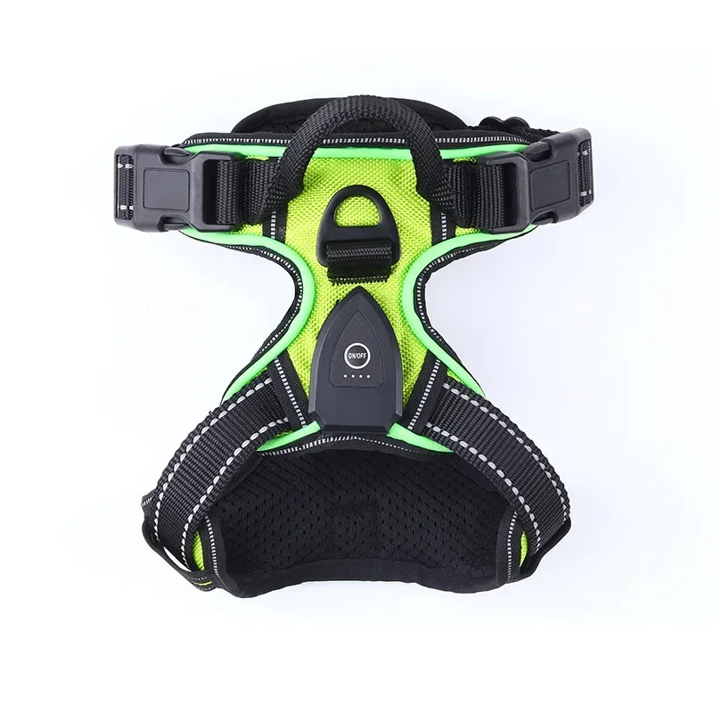 LED Light Up Dog Harness No Pull Adjustable Rechargeable 6