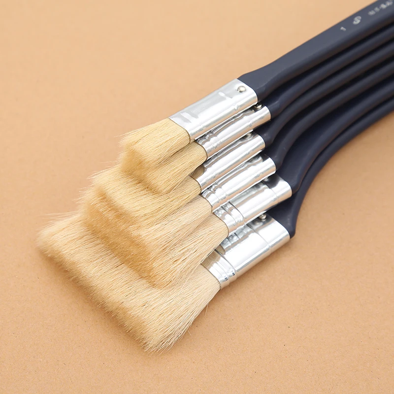 6 single-pack wool brush brush, fine art painting gouache watercolor paint oil painting special row brush, shading brush 4