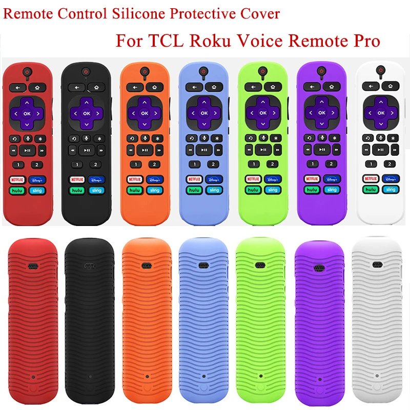 Silicone Remote Case Silicone Case Protective Cover For TCL Roku Voice Remote Pro TV Remote Control Sleeve Protector Dustproof All-Inclusive