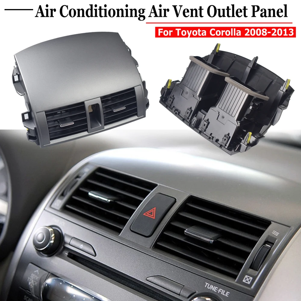 Misura per Toyota Corolla Altis 2007 2008 2009 2010 2011 2012 2013 Car A/C aria condizionata Vent Outlet pannello griglia copertura - immagine 2