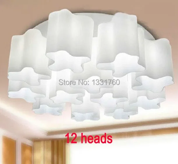 Logico Collection Lounge Living ceiling lights modern design ceiling lamp milk glass 1/3/6/7/8/9/12