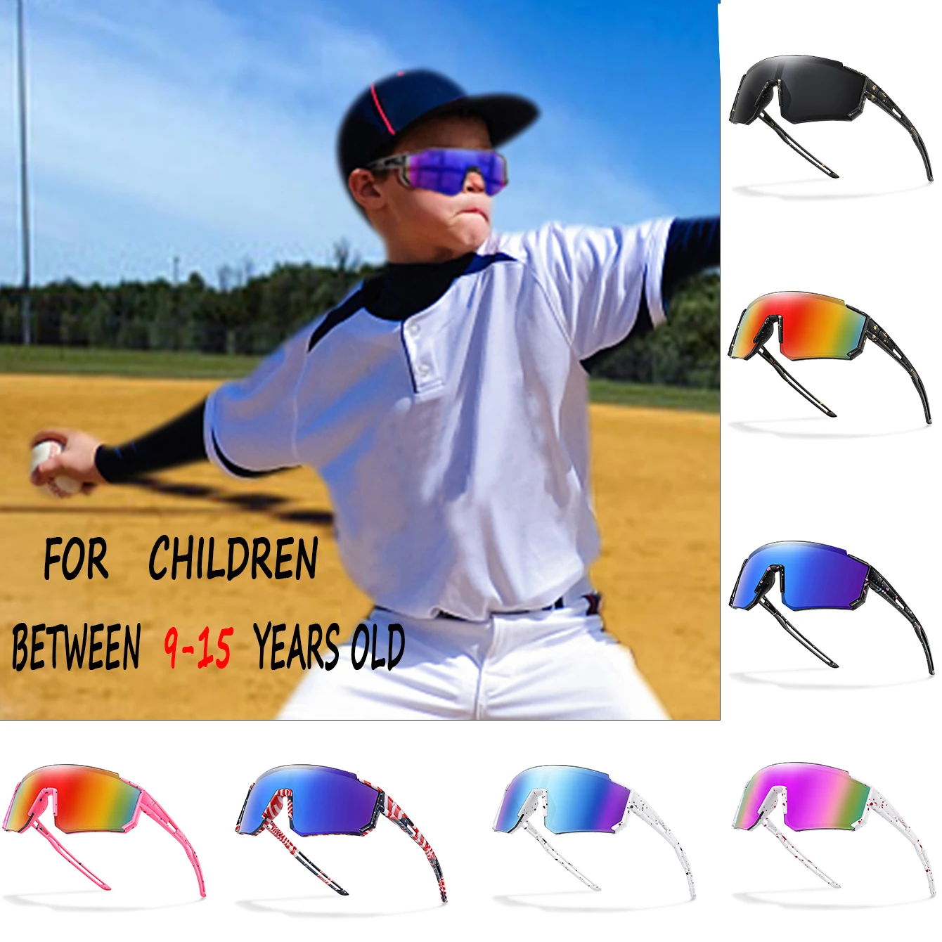 Sunglasses Youth Glasses Mtb Bike Cycling Age 9-15