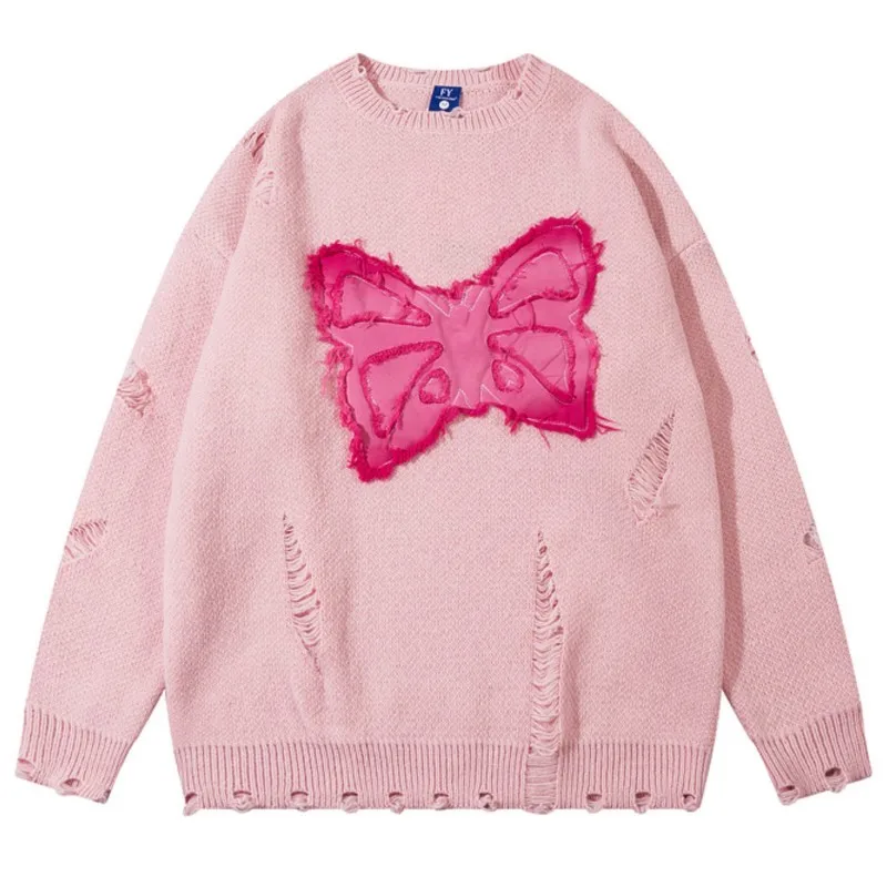 

Mens Harajuku Star Knitted Sweater 2022 Autumn Winter Womens Oversized Couple Tops Retro Loose Jacquard Pullover Sweaters свитер