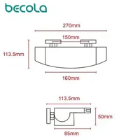 Becola ก๊อกผสมอ่างอาบน้ำทองเหลือง, ก๊อกอ่างอาบน้ำน้ำตกสำหรับห้องน้ำสีดำที่จับแบบคู่ 5