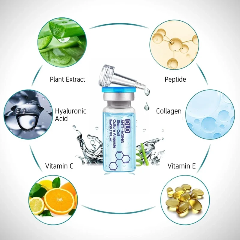 5ml Vitamin C Glow Facial Serum Ampoule Essence Foundation Brighten Whitening Anti-Wrinkle Acne Nourishing SPA Skin Care Beauty