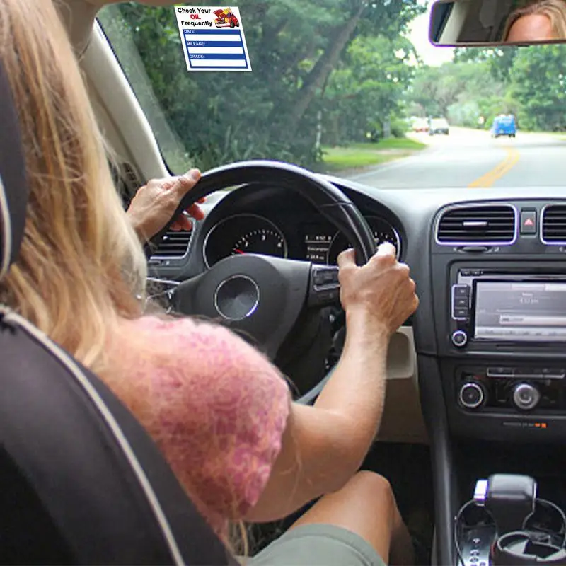 150 fogli adesivi per il cambio dell'olio per auto dopo il servizio dovuto ricordare decalcomanie etichette per parabrezza auto adesivi per la manutenzione degli interni auto - Image 2