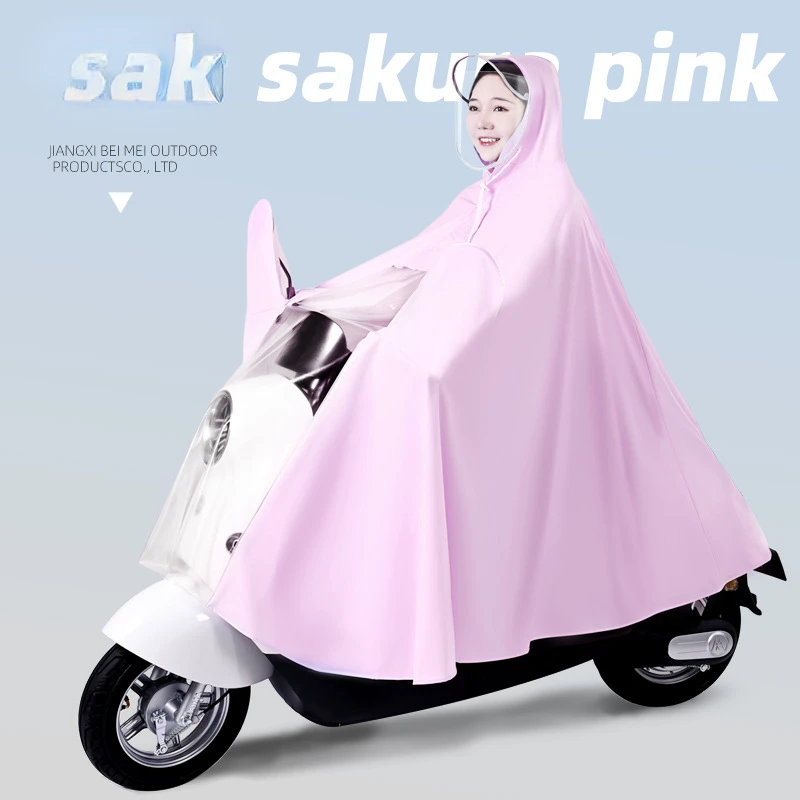Thickened adult models Electric Car Tricycle Special Rain Poncho long Full Body Storm-proof Takeaway Rain Poncho