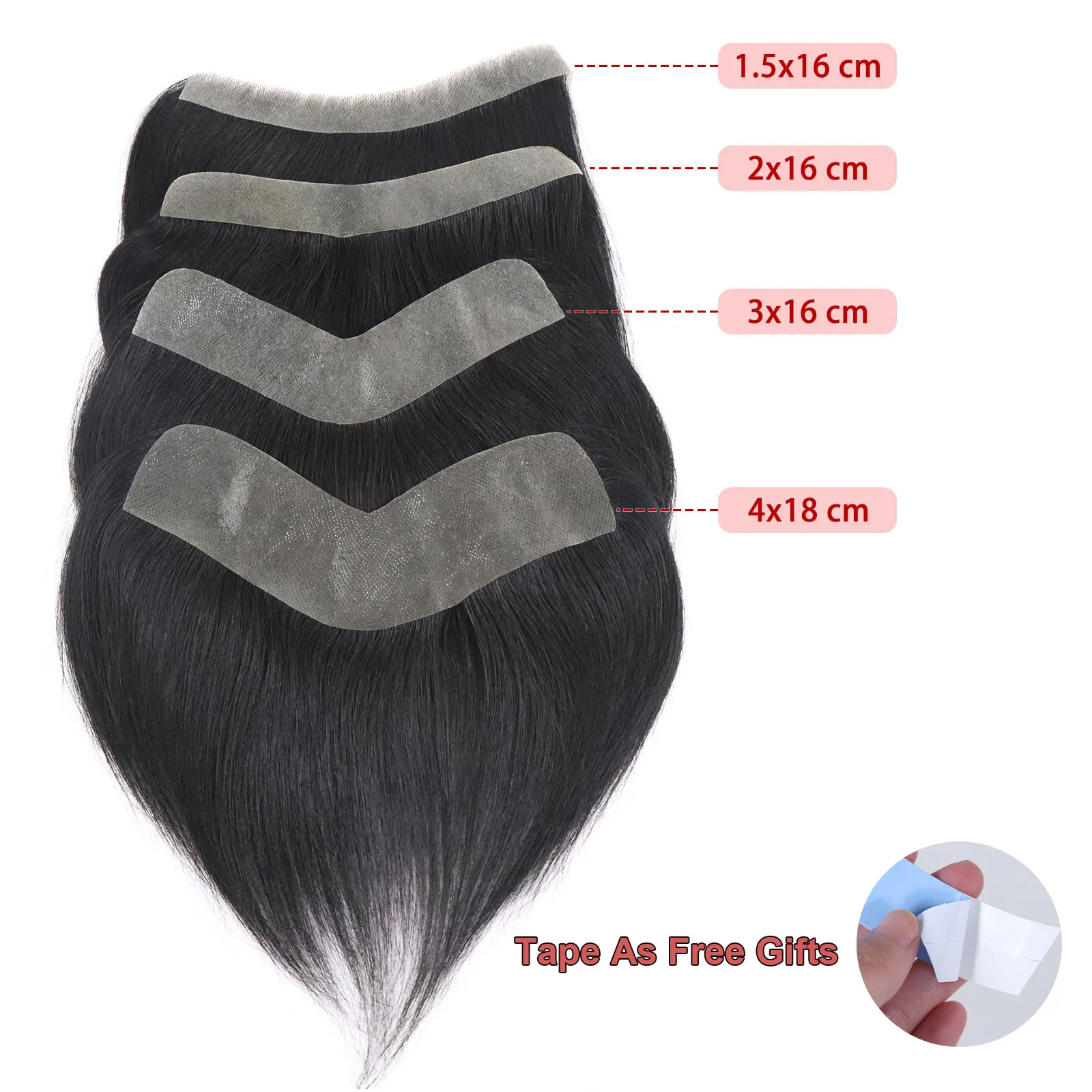 Human Hair Toupee Human Hair Men Toupee For Forehead Hairpiece V Loop Frontal Hairline Invisible Seamless Skin Full PU Men's Capillary Prosthesis