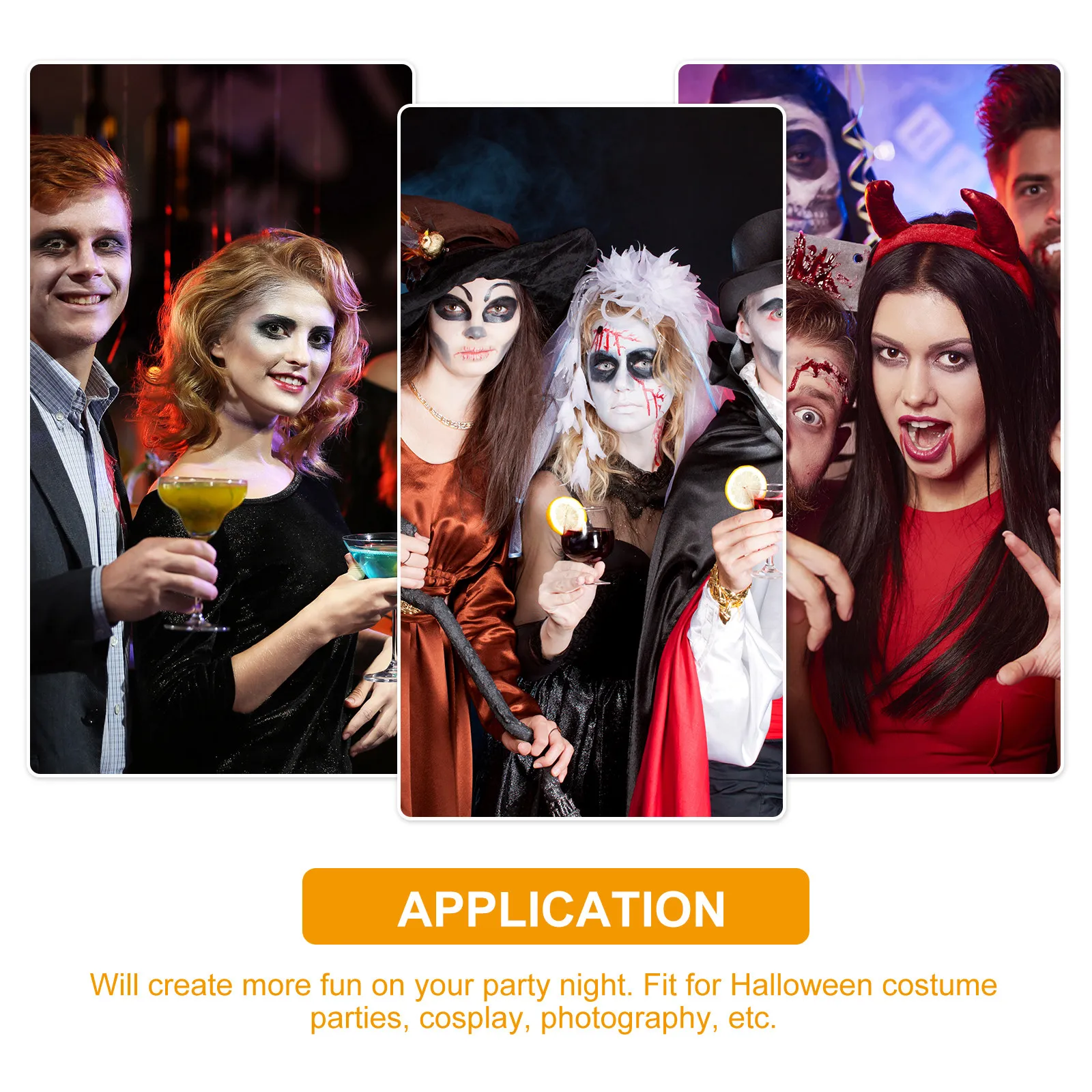 2Pcs 해골 헤어 클립 고딕 할로윈 헤어 액세서리 공포 바레트 파티 의상 소품 할로윈 바레트