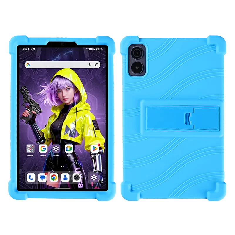 Kids-Friendly Gaming Tablet Case - 8.8 Soft Silicone Protective Cover with Adjustable Kickstand