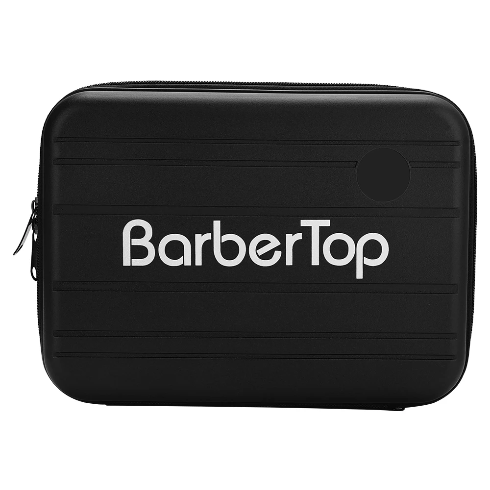 Professional Barber Shockproof and Waterproof Hair Scissors Case - Crush Resistant Tool Storage Box, Black and Red