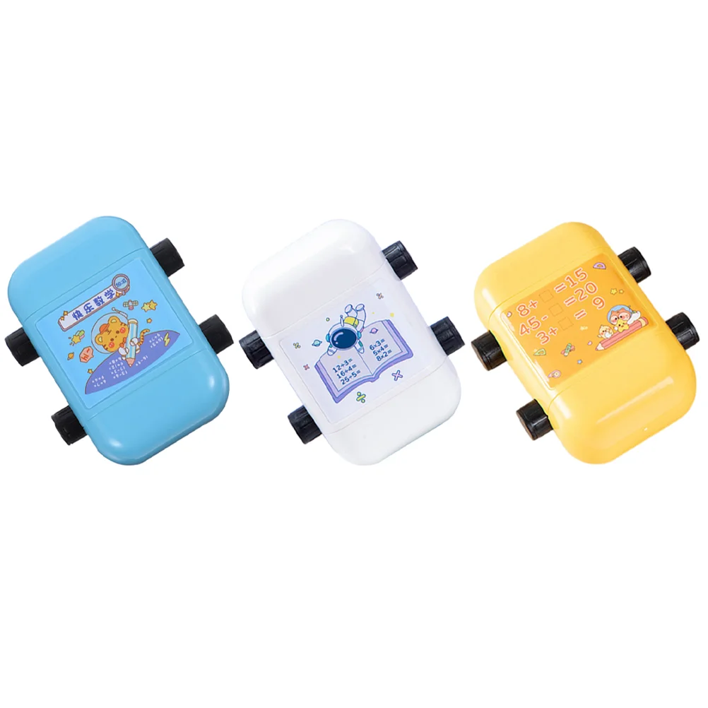 

3 Pcs Reusable Math Roller Learning Stamp Multiplication and Division Stamps Addition Teacher Plastic Digital Teaching