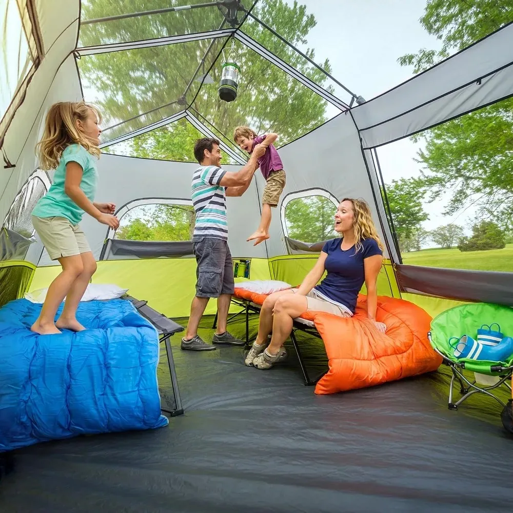 Setup of 9 Person Instant Cabin Tent