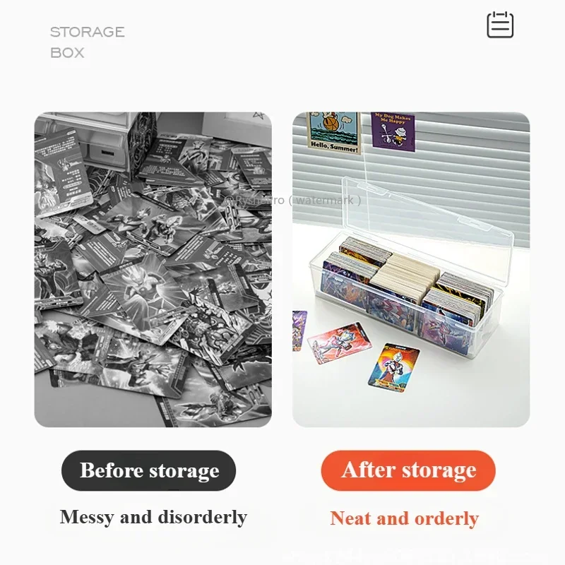 2L Trading Card Storage Box for Toploader Plastic Large Playing Baseball Card Case for Toploaders and Standard Cards 700 Holder