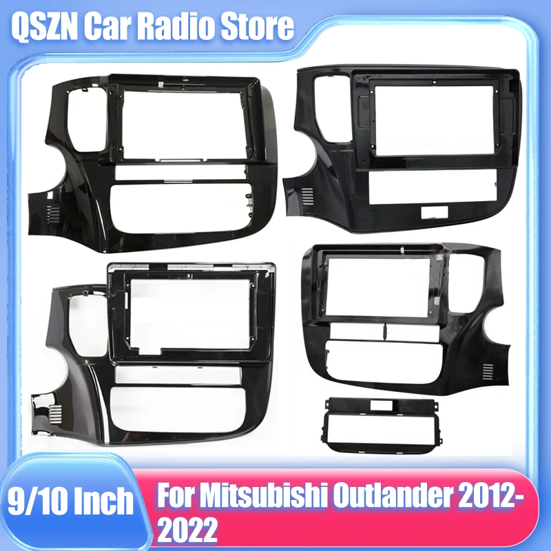 Radio Installation Frame Radio Installation Accessories Radio Frame Radio Panel 9/10.1 inch 2 Din Car Stereo Radio Fascia Panel For Mitsubishi Outlander 2012- Audio Frame Cover Trim Kit Face Bezel