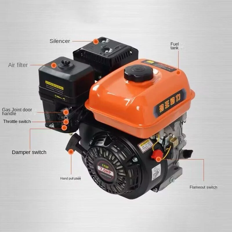 NF 5KW 170F gasoline engine single-cylinder four-stroke micro-cultivator spraying machine agricultural water pump air-cooled