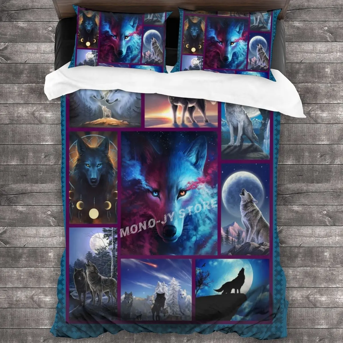 

Howling Wolf Bedding Set Duvet Cover Pillowcases Comforter Bedding Sets Bedclothes