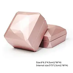 Luxury Velvet LED Jewelry Box with Lighting (Pink1-Ring)