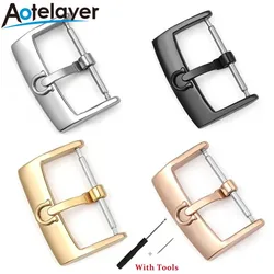 14mm 16mm 18mm 20mm High Quality Stainless Steel Watch Buckle Watch Accessories Replacement Buckle for Leather Strap With Tool