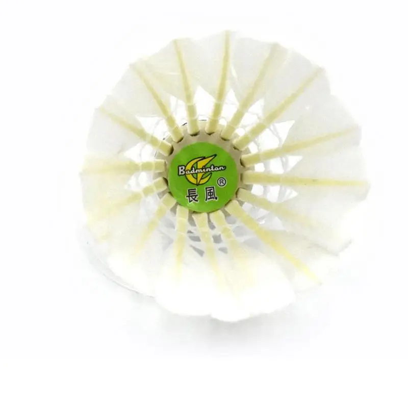12Pcs/lot Badminton Natural Duck Feather Balls Training Badminton White Feather Shuttlecock For Sports Practice Equipment