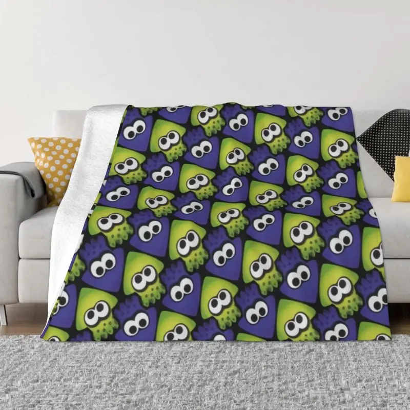 

Одеяла для игр Splatoon, теплое Фланелевое покрывало для постельных принадлежностей, дорожного дивана