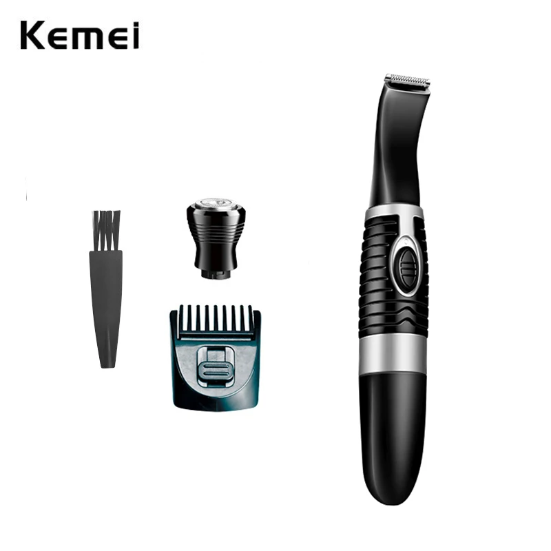 Kemei Men Electric Groin Trimmer Hair Removal Pubic Hair Trimmer Body Grooming Clipper Bikini